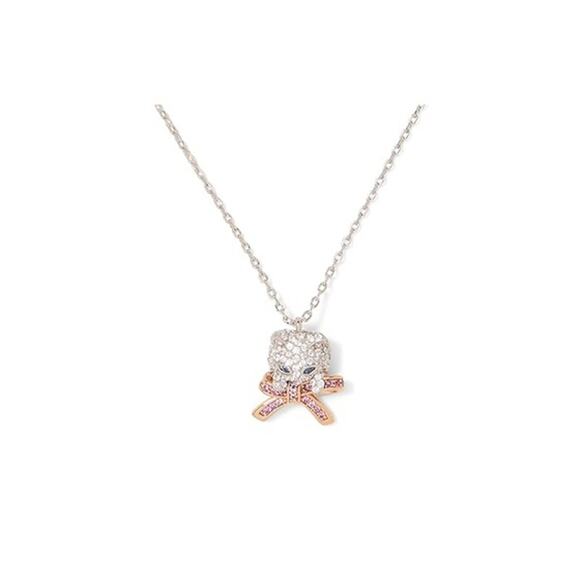 kate spade new york Two-Tone Pavé & Stone Pawlina Mini Pendant Necklace - Picture 1 of 2